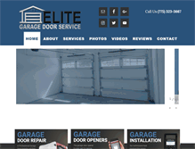 Tablet Screenshot of elitegaragedoorsreno.com